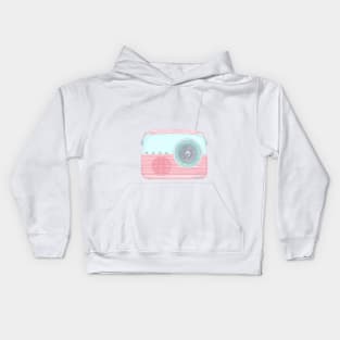 vintage pastel radio Kids Hoodie